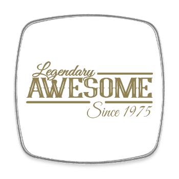 Legendary since 1975 Vintage - Square fridge magnet - white - Front