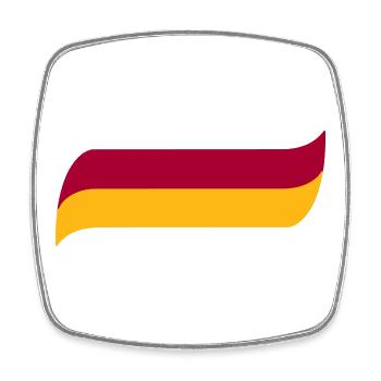 Sari Kirmizi - Viereckiger Kühlschrankmagnet - Weiß - Vorne