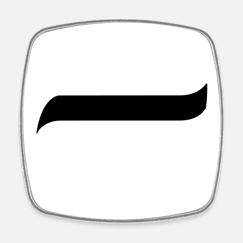 siyah beyaz - Square fridge magnet - white