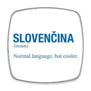 SLOVENCINA Slowakisch Slowakei - Viereckiger Kühlschrankmagnet - Weiß - Vorne