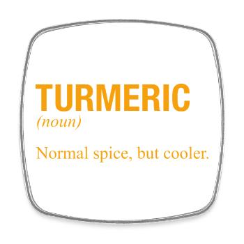 TURMERIC - Viereckiger Kühlschrankmagnet - Weiß - Vorne