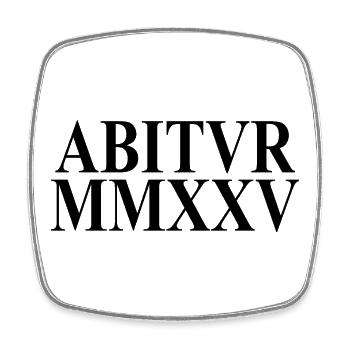 Abi 2025 - Abitur - Römische Ziffern - Latein - Viereckiger Kühlschrankmagnet - Weiß - Vorne