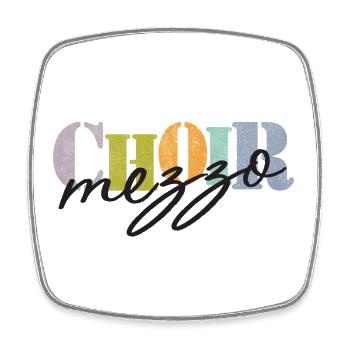 Choir - Mezzo-soprano - Square fridge magnet - white - Front