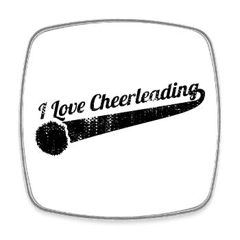 Cheerleading Liebe - Viereckiger Kühlschrankmagnet - Weiß - Vorne