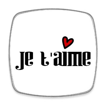 FÊTE DES MÈRES. COEUR. BONNE FÊTE. MAMAN - Magnet carré - blanc - Devant