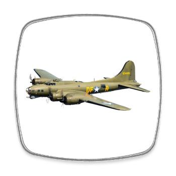Bomber B-17 Flying Fortress - Viereckiger Kühlschrankmagnet - Weiß - Vorne