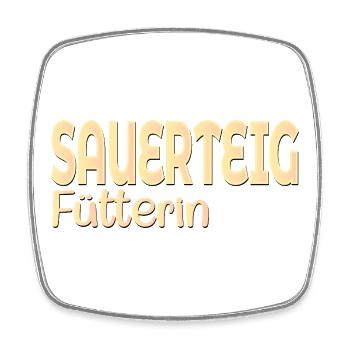 FÜTTERIN SAUERTEIG BROT BACKEN - Viereckiger Kühlschrankmagnet - Weiß - Vorne