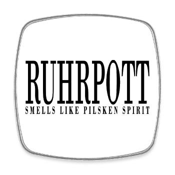 Echtes Ruhrpott Shirt Souvenir - Viereckiger Kühlschrankmagnet - Weiß - Vorne