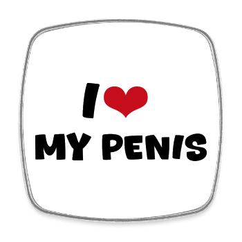 I love - Viereckiger Kühlschrankmagnet - Weiß - Vorne