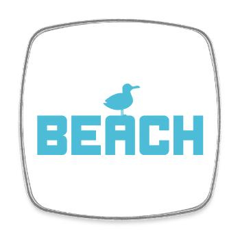 Beach Möwe Strand Küste Nordsee Ostsee Urlaub Nord - Viereckiger Kühlschrankmagnet - Weiß - Vorne