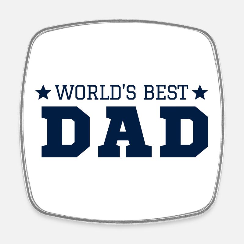 World's Best Dad - Square fridge magnet - white