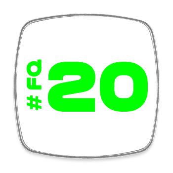 FQ20 2025 Mugello - Viereckiger Kühlschrankmagnet - Weiß - Vorne