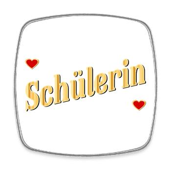 SCHULANFANG TOCHTER SCHULKIND SCHÜLERIN - Viereckiger Kühlschrankmagnet - Weiß - Vorne