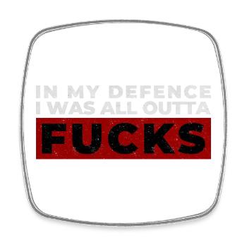 Bold Expressive Protest Design - Square fridge magnet - white - Front