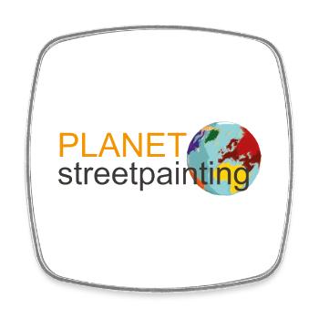 Planet logo wit - Square fridge magnet - white - Front