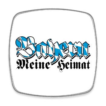 Bayern meine Heimat - Servus - Gruß aus Bayern - Viereckiger Kühlschrankmagnet - Weiß - Vorne