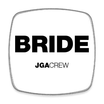 JGA: Bride (Braut) (Jungesellenabschied) - Viereckiger Kühlschrankmagnet - Weiß - Vorne