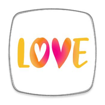 Amour Coeur Amour Mariage Écriture Mariage Mariage Mariage - Magnet carré - blanc - Devant