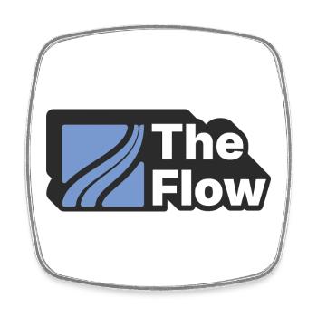 The Flow Pattern Design - Square fridge magnet - white - Front