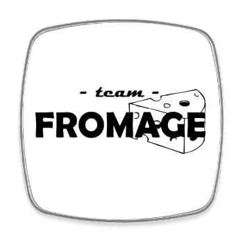 team fromage - Magnet carré - blanc - Devant