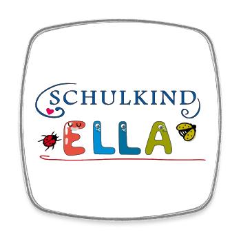 Schoolchild Ella - Square fridge magnet - white - Front