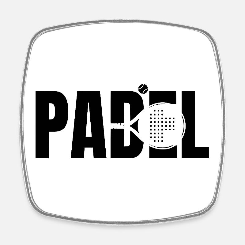 Padel - Square fridge magnet - white
