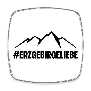 Erzgebirge Hashtag - Viereckiger Kühlschrankmagnet - Weiß - Vorne