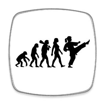 Karate Evolution - Square fridge magnet - white - Front