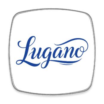 Lugano Design Souvenir - Square fridge magnet - white - Front