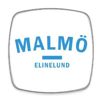 Vardagshjärta Malmö ElineLund Design - Viereckiger Kühlschrankmagnet - Weiß - Vorne