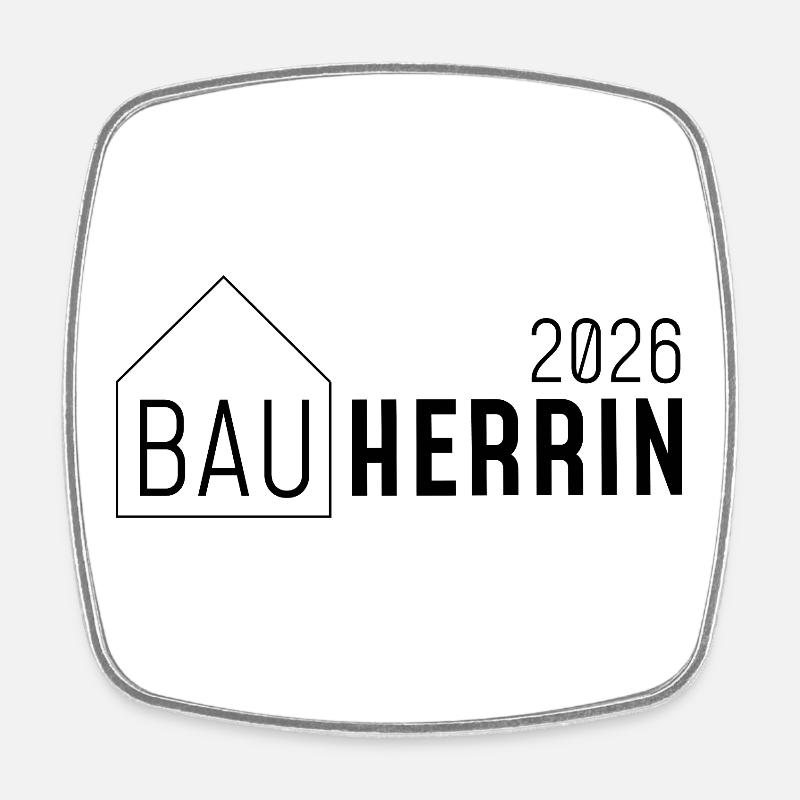 Constructeur 2026 avec maison - Magnet carré - blanc
