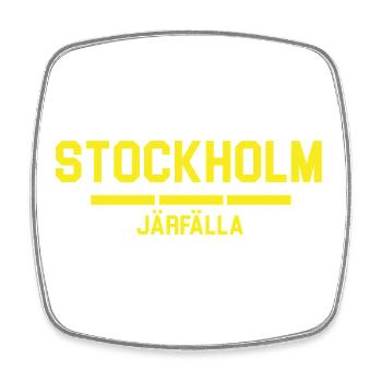 Conception du drapeau de Stockholm Järfälla - Magnet carré - blanc - Devant
