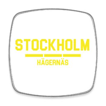 Stockholm Hägernäs City Skyline - Square fridge magnet - white - Front