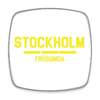 Stockholm Frösunda Logo-Design - Viereckiger Kühlschrankmagnet - Weiß - Vorne