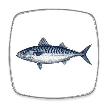 Ornamental Fish Illustration for Marine Decor - Square fridge magnet - white - Front