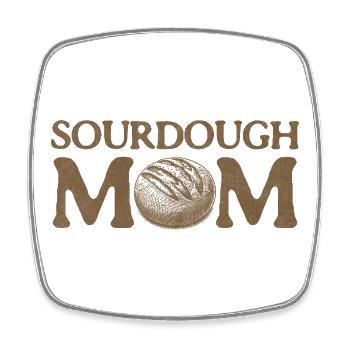 Sourdough Mom Homemade Bread Lover Mother - Square fridge magnet - white - Front