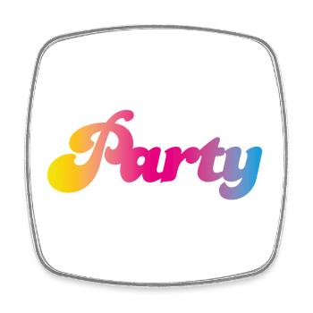 Party Course Celebrate Mallorca Colorful Color Fun - Square fridge magnet - white - Front