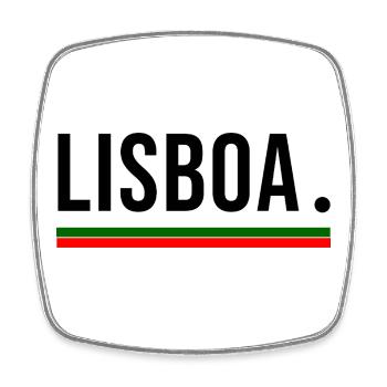 Lisboa – Minimal Streetwear Shirt - Square fridge magnet - white - Front