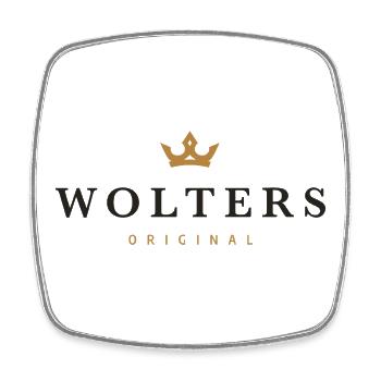 Logo original de la famille Wolters - Magnet carré - blanc - Devant