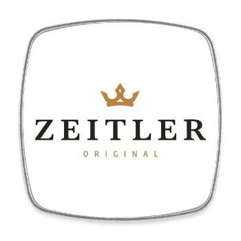 Logo de la famille Zeitler Original - Magnet carré - blanc - Devant