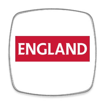 England Colored National Flag Design - Square fridge magnet - white - Front