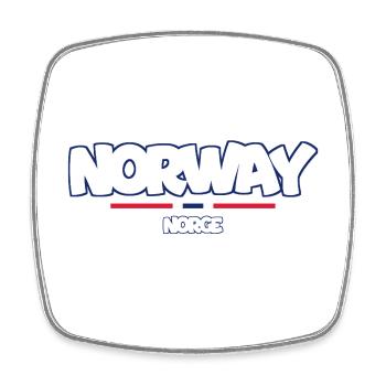 Norway - Norge - Norway - Flag - Scandinavia - Square fridge magnet - white - Front