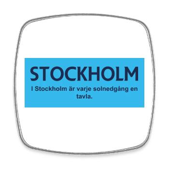 Stockholm Sunset Board Design - Viereckiger Kühlschrankmagnet - Weiß - Vorne