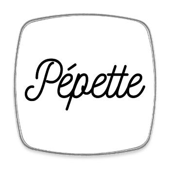 Pepette Nickname Little name humor Gift idea - Square fridge magnet - white - Front