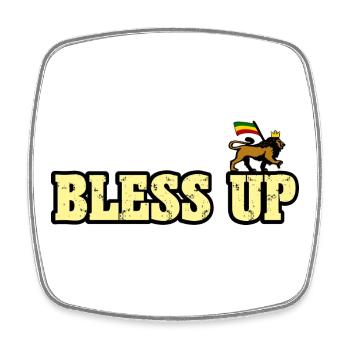 Dub Reggae Bless Up - Viereckiger Kühlschrankmagnet - Weiß - Vorne