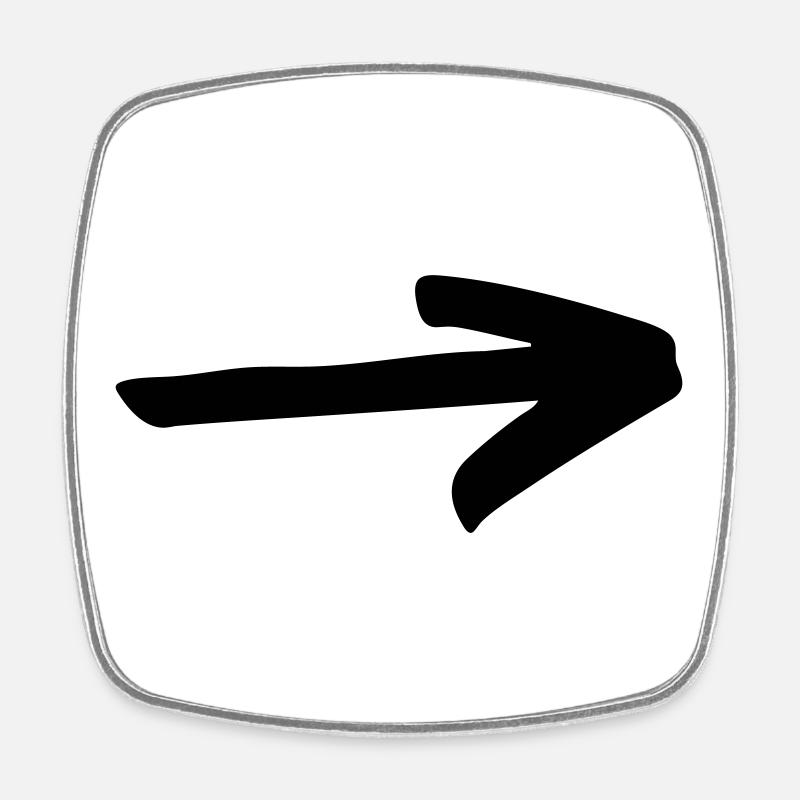 Flèche simple à concevoir soi-même - Magnet carré - blanc