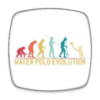 Wasserball Evolution Progression Design - Viereckiger Kühlschrankmagnet - Weiß - Vorne