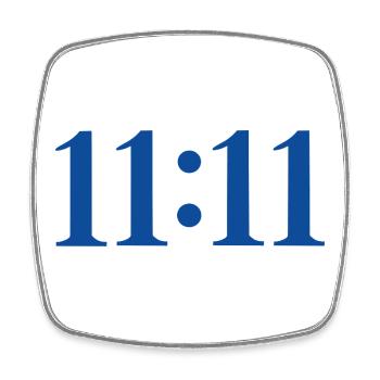 11:11 - Viereckiger Kühlschrankmagnet - Weiß - Vorne