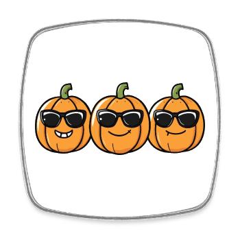 Kürbisse mit Sonnenbrille Funny Design - Viereckiger Kühlschrankmagnet - Weiß - Vorne