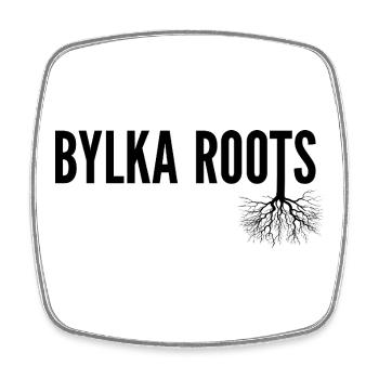 BYLKA_ROOTS - Square fridge magnet - white - Front